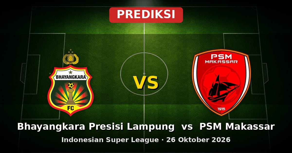 Prediksi Bhayangkara Presisi Lampung vs PSM Makassar Liga Indonesia 26 Oktober