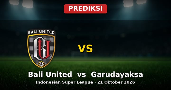 Prediksi Bali United vs Garudayaksa Liga Indonesia 21 Oktober 2026